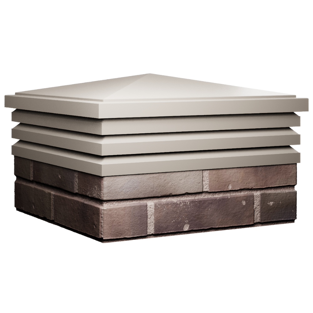 Колпак Zking Бона ХайТек Бежевый на столб 2х2 кирпича (513х513мм) в Клину фото