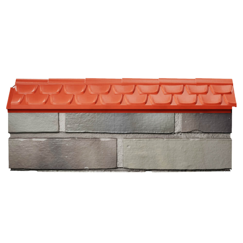 Парапет Zking Эльбрус Красный с посадкой на 0.5 кирпича (130мм) в Клину фото