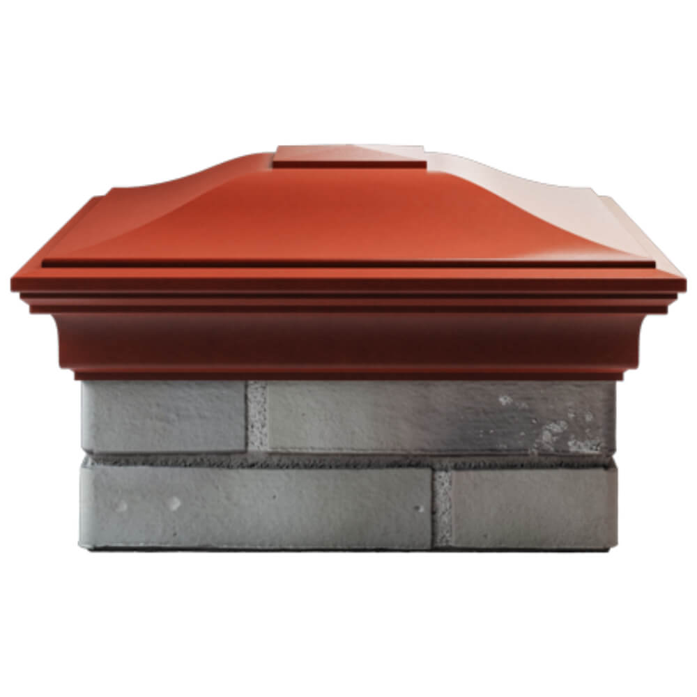 Колпак Zking Монблан Красный на столб 1.5х1.5 кирпича (385х385мм) Клин фото