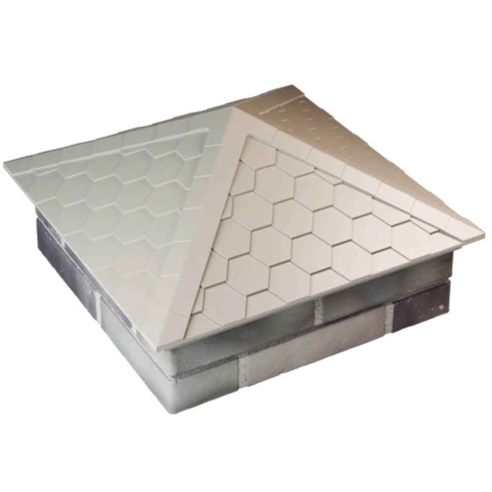 Колпак Zking Эверест Бежевый на столб 2х2 кирпича (535х535мм) Клин фото