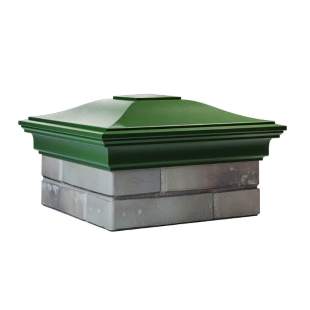 Колпак Zking Монблан Зеленый на столб 1.5х1.5 еврокирпича 0.7НФ (355х355мм) в Клину фото