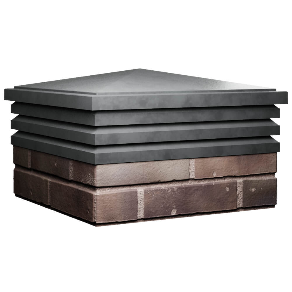 Колпак Zking Бона ХайТек Серый на столб 2х2 кирпича (513х513мм) в Клину фото