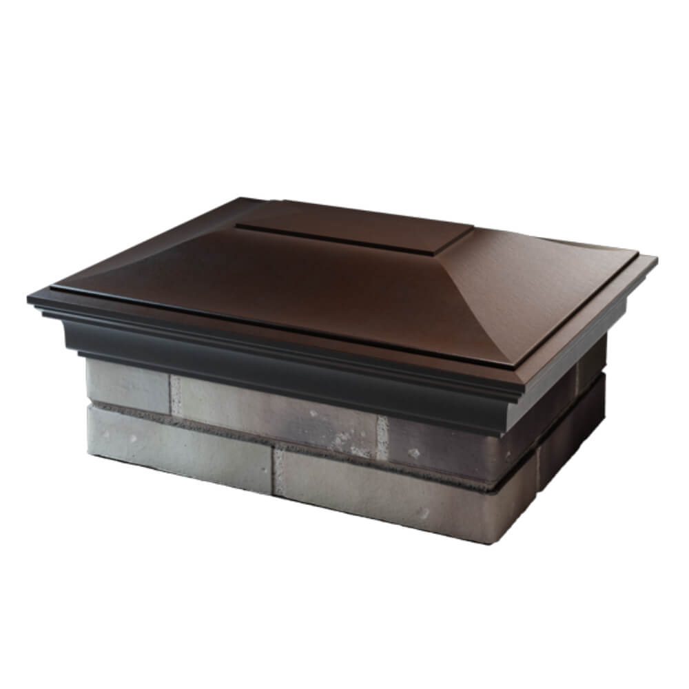 Колпак Zking Монблан Коричневый на столб 2х1.5 кирпича (515х385мм) в Клину фото