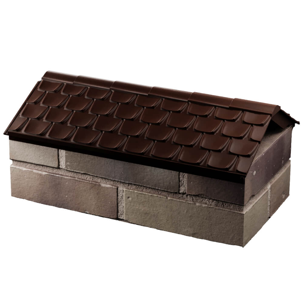 Парапет Zking Эльбрус Коричневый с посадкой на 1 кирпич (255мм) в Клину фото