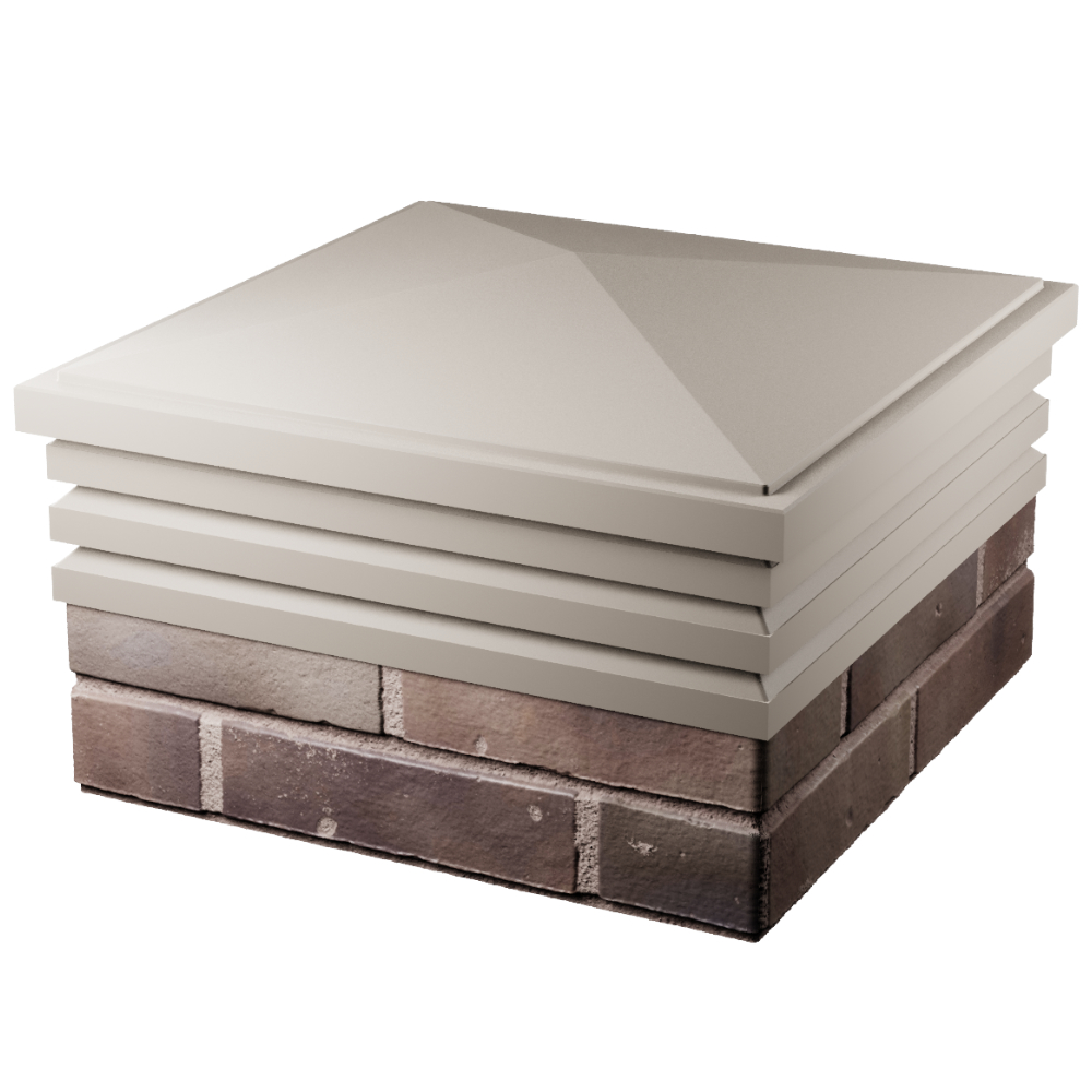 Колпак Zking Бона ХайТек Бежевый на столб 2х2 кирпича (513х513мм) в Клину фото