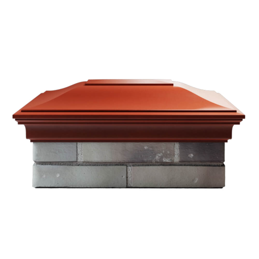 Колпак Zking Монблан Красный на столб 2х1.5 кирпича (515х385мм) в Клину фото