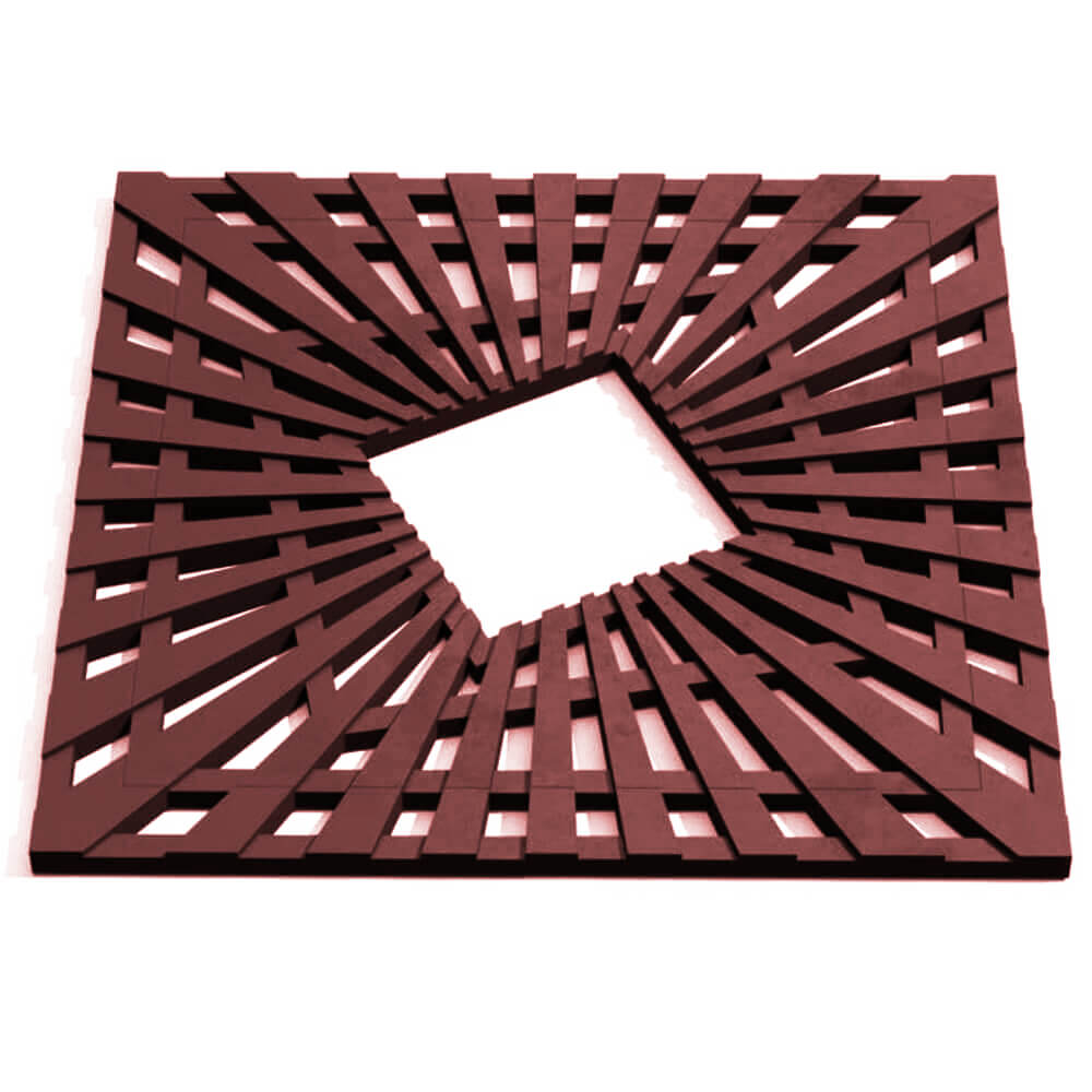 Приствольная решетка для дерева ZKING ATMOSPHERE 1.2х1.2м Коричневая Клин фото