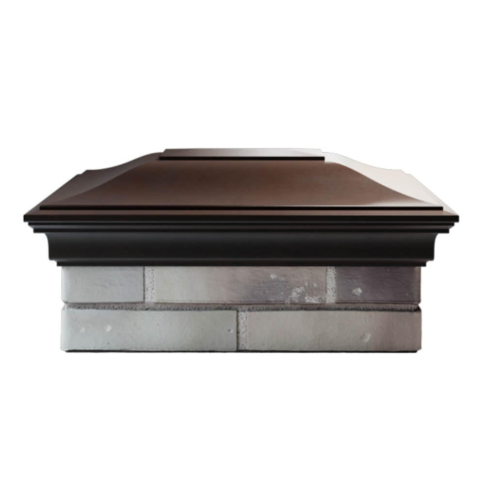 Колпак Zking Монблан Коричневый на столб 2х1.5 кирпича (515х385мм) в Клину фото