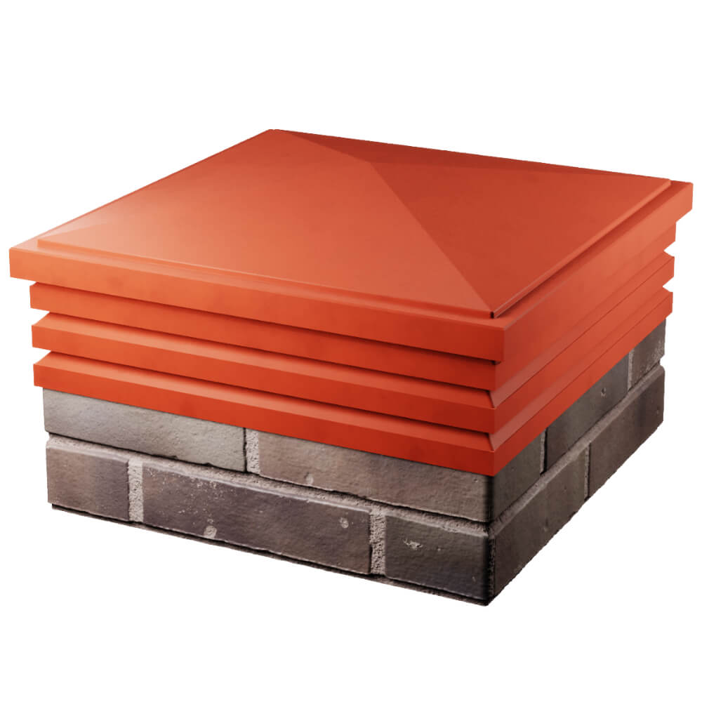 Колпак Zking Бона ХайТек Красный на столб 2х2 кирпича (513х513мм) в Клину фото