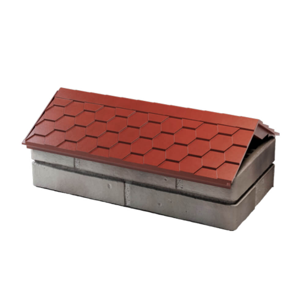 Парапет Zking Эверест Красный с посадкой на 1 кирпич (200/225/255мм) в Клину фото