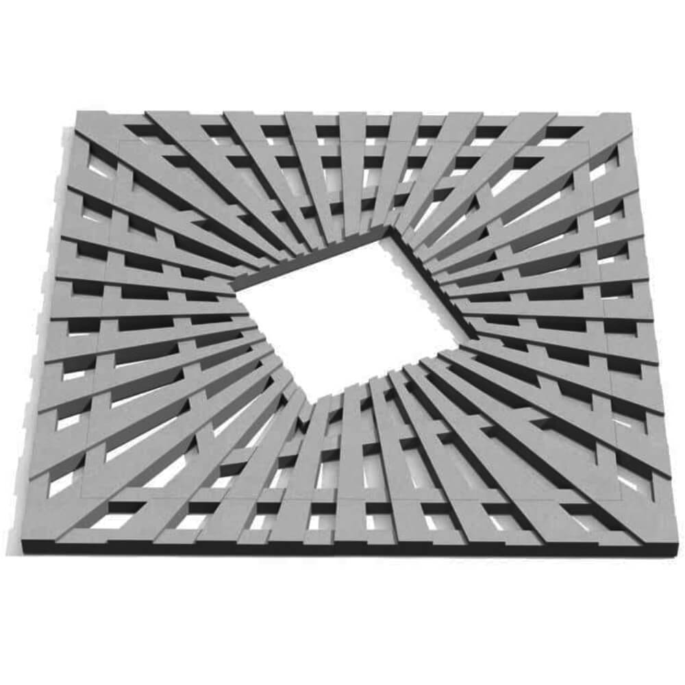 Приствольная решетка для дерева ZKING ATMOSPHERE 1.2х1.2м Серая Клин фото