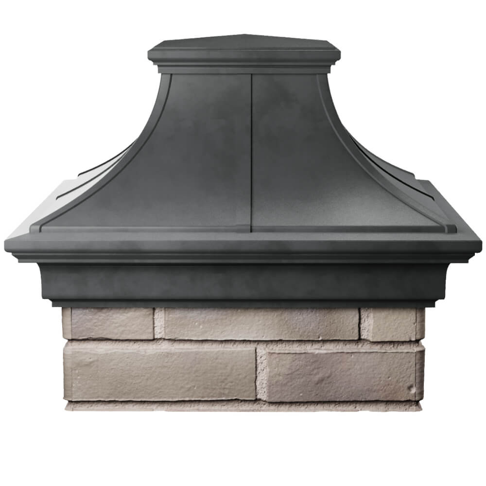 Колпак Zking Монблан Премиум Серый на столб 1.5х1.5 кирпича (385х385мм) Клин фото