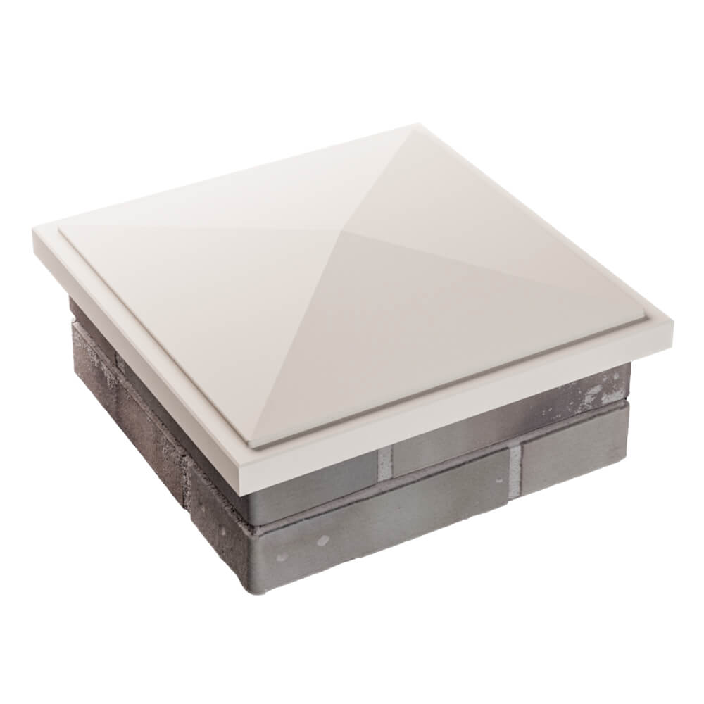 Колпак Zking БонаМоно Бежевый на столб 1.5х1.5 кирпича (385х385, 400х400мм) в Клину фото