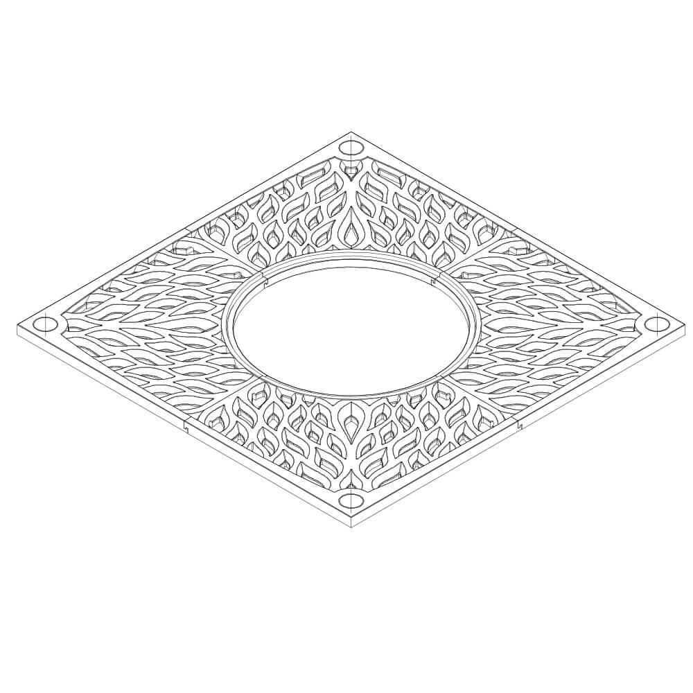 Приствольная решетка для дерева ZKING CRUST 2х2м Черная в Клину фото