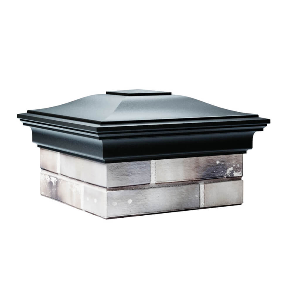 Колпак Zking Монблан Черный на столб 1.5х1.5 еврокирпича 0.7НФ (355х355мм) в Клину фото