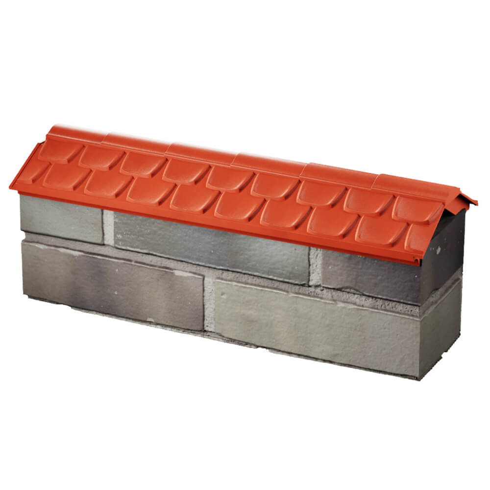 Парапет Zking Эльбрус Красный с посадкой на 0.5 кирпича (130мм) в Клину фото