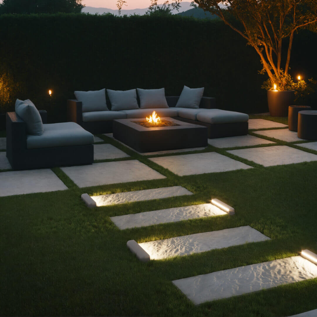 LED Светильник для шаговой плиты STONE Светлая Галька 330х75х98мм в Клину фото