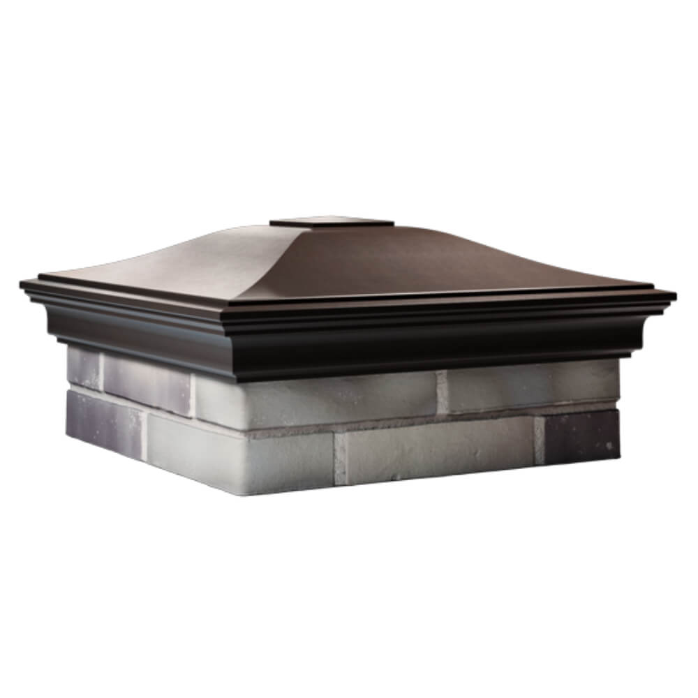 Колпак Zking Монблан Коричневый на столб 2х2 кирпича (515х515мм) в Клину фото