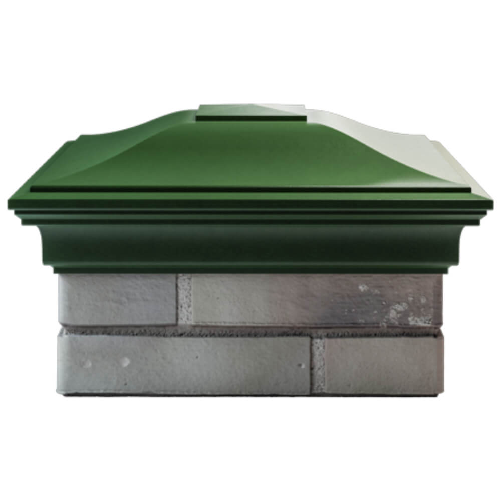 Колпак Zking Монблан Зеленый на столб 1.5х1.5 кирпича (385х385мм) Клин фото