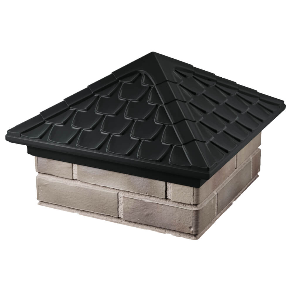 Колпак Zking Эльбрус Черный на столб 1.5х1.5 кирпича (385х385мм) в Клину фото