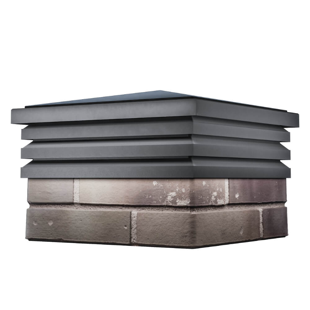 Колпак Zking Бона ХайТек Серый на столб 1.5х1.5 кирпича (385х385мм) в Клину фото