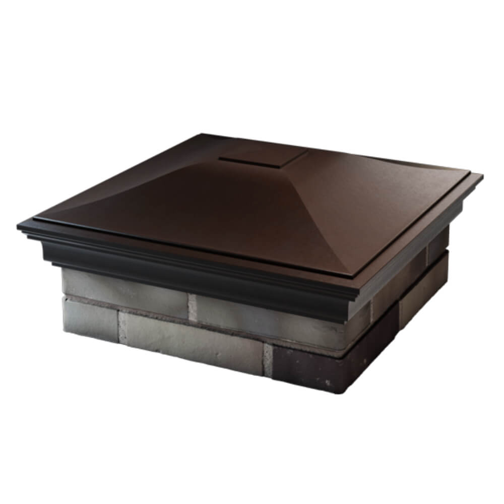 Колпак Zking Монблан Коричневый на столб 2х2 кирпича (515х515мм) в Клину фото
