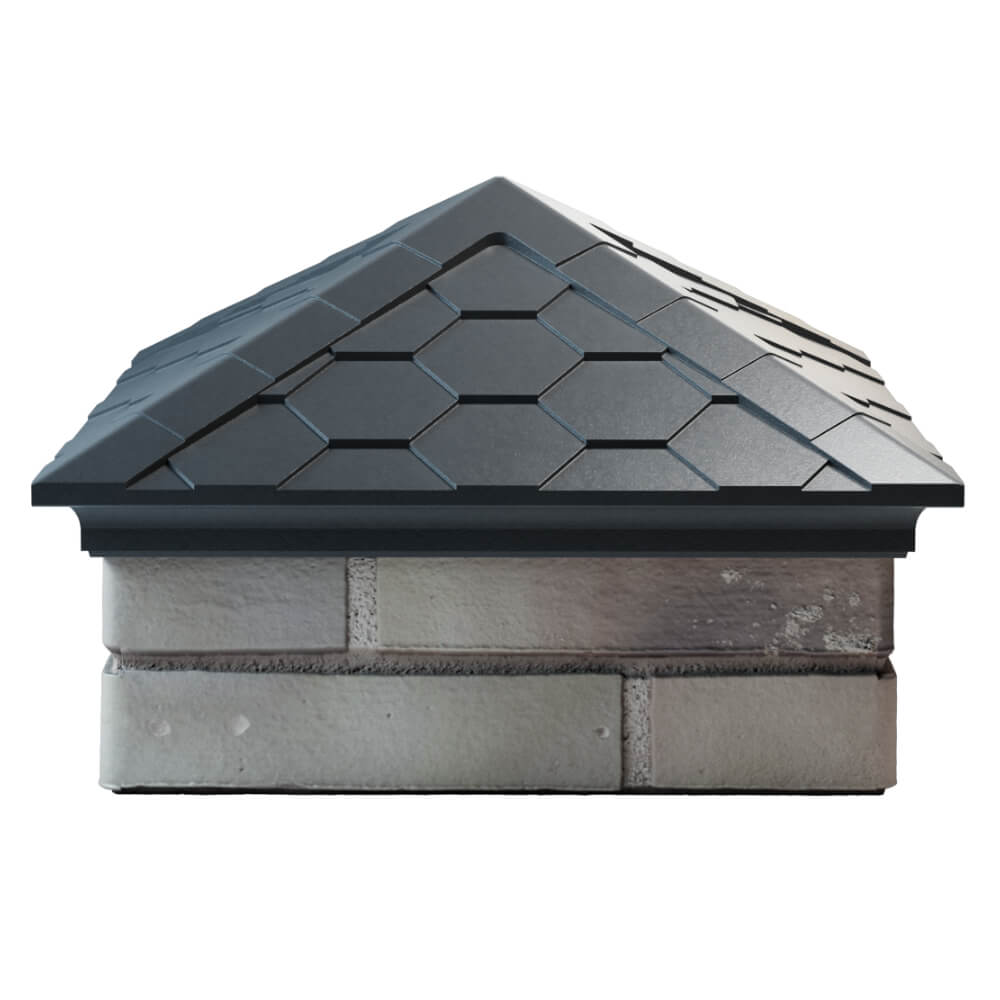 Колпак Zking Эверест Серый на столб 1.5х1.5 кирпича (390х390мм) Клин фото