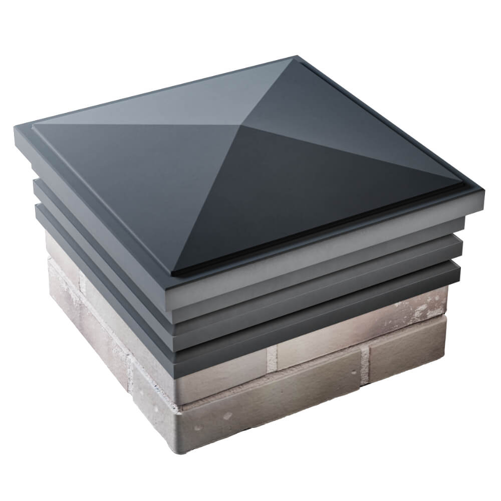 Колпак Zking Бона ХайТек Серый на столб 1.5х1.5 кирпича (385х385мм) в Клину фото