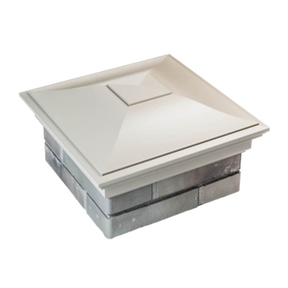 Колпак Zking Монблан Бежевый на столб 1.5х1.5 еврокирпича 0.7НФ (355х355мм) в Клину фото