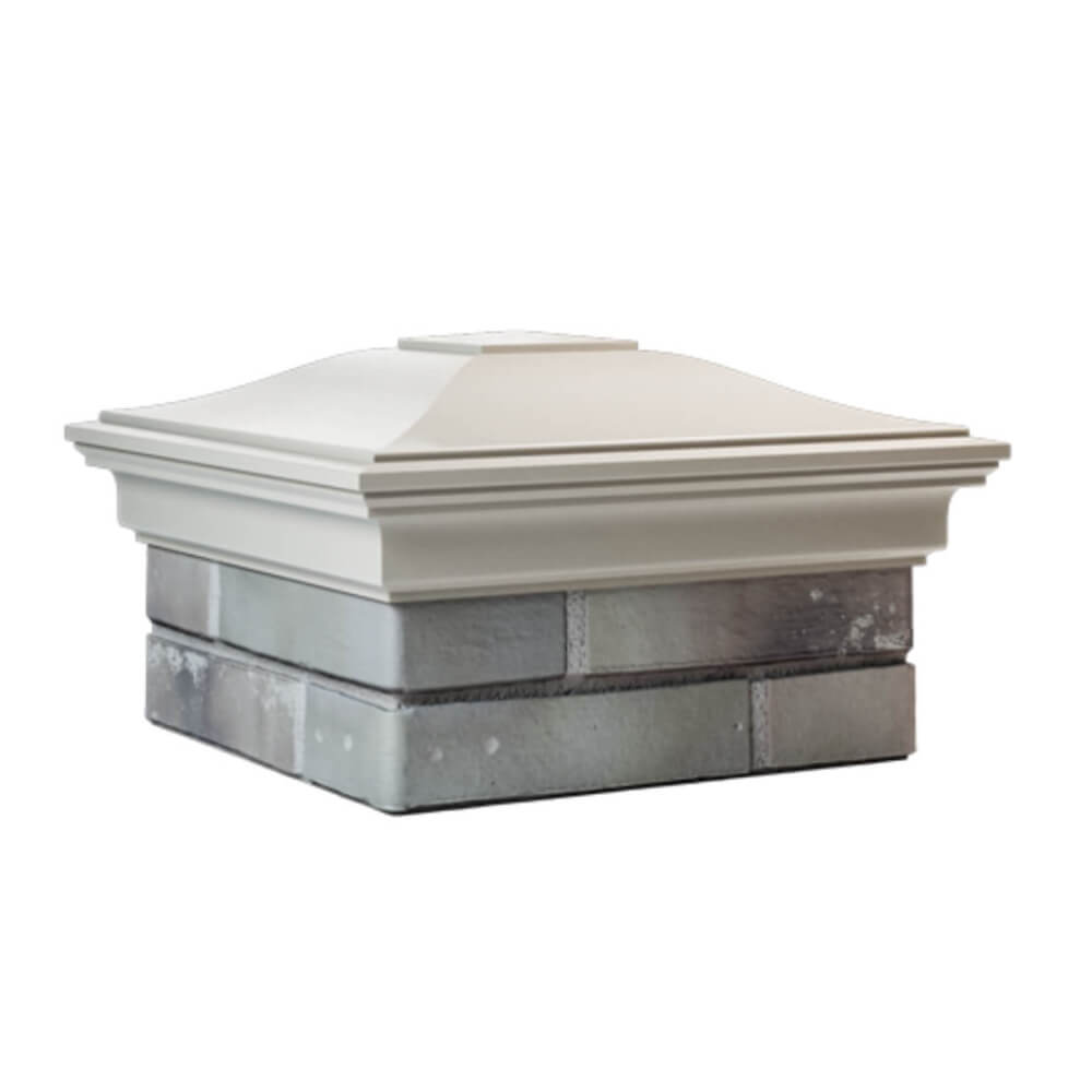 Колпак Zking Монблан Бежевый на столб 1.5х1.5 еврокирпича 0.7НФ (355х355мм) в Клину фото