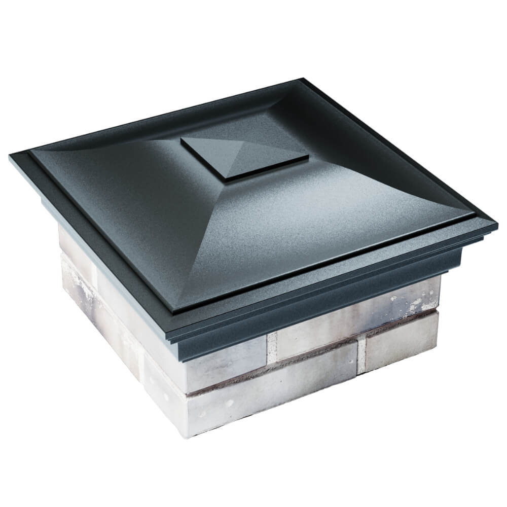 Колпак Zking Монблан Черный на столб 1.5х1.5 кирпича (385х385мм) в Клину фото