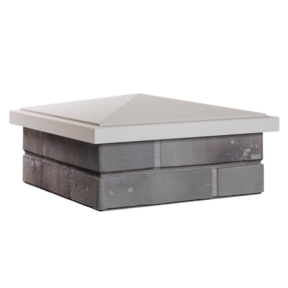 Колпак Zking БонаМоно Бежевый на столб 1.5х1.5 кирпича (385х385, 400х400мм) в Клину фото