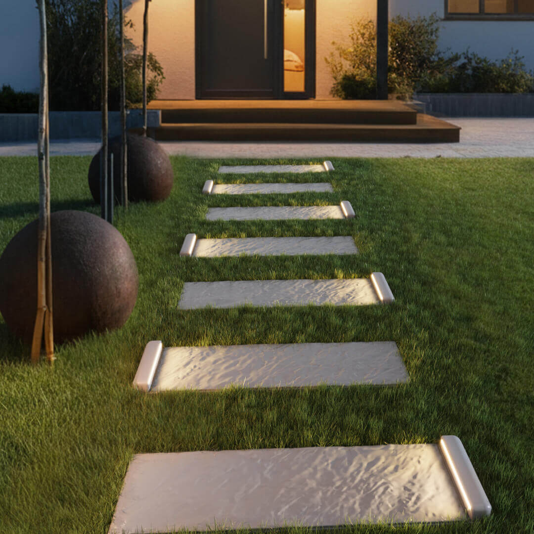 LED Светильник для шаговой плиты STONE Светлая Галька 330х75х98мм в Клину фото