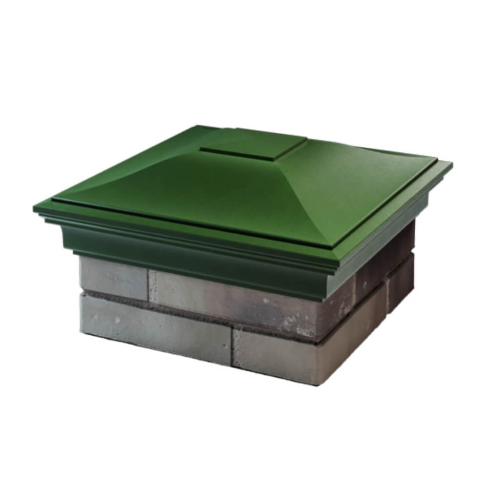 Колпак Zking Монблан Зеленый на столб 1.5х1.5 еврокирпича 0.7НФ (355х355мм) в Клину фото