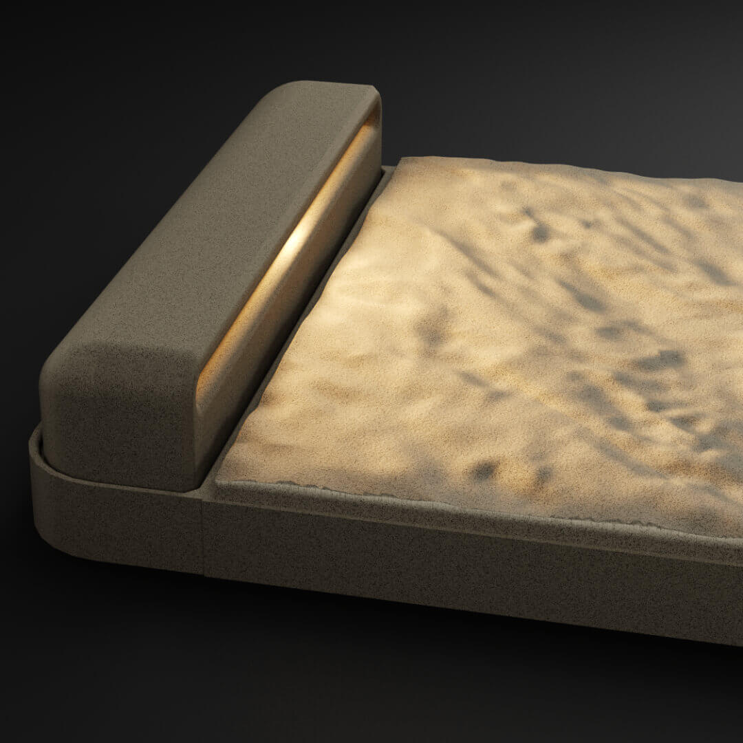 LED Светильник для шаговой плиты STONE Светлая Галька 330х75х98мм Клин фото