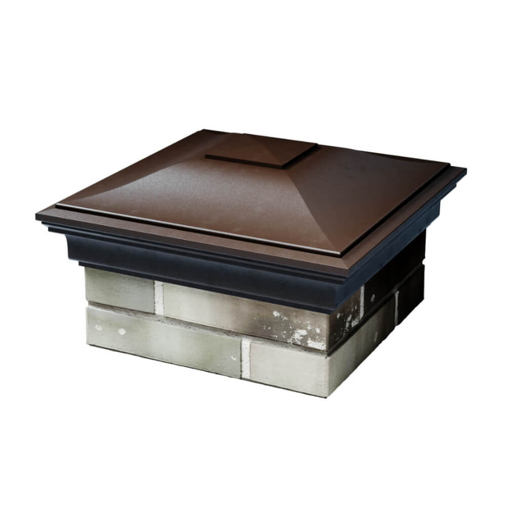 Колпак Zking Монблан Коричневый на столб 1.5х1.5 еврокирпича 0.7НФ (355х355мм) в Клину фото