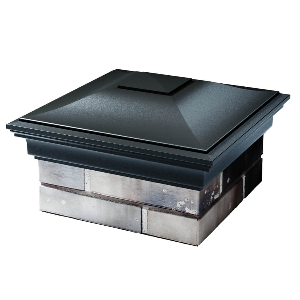 Колпак Zking Монблан Черный на столб 1.5х1.5 кирпича (385х385мм) в Клину фото