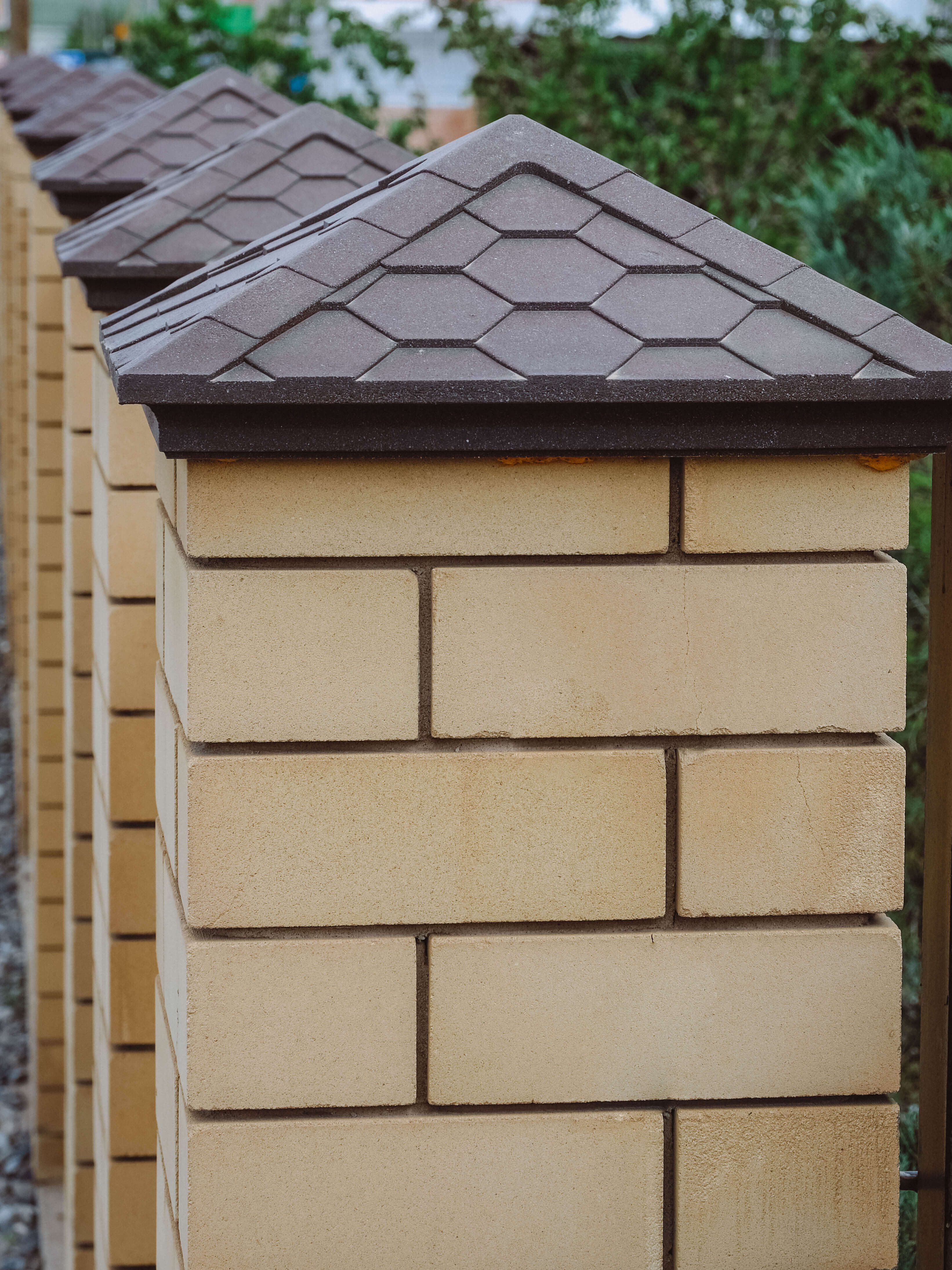 Колпак Zking Эверест Коричневый на столб 1.5х1.5 кирпича (390х390мм) в Клину фото