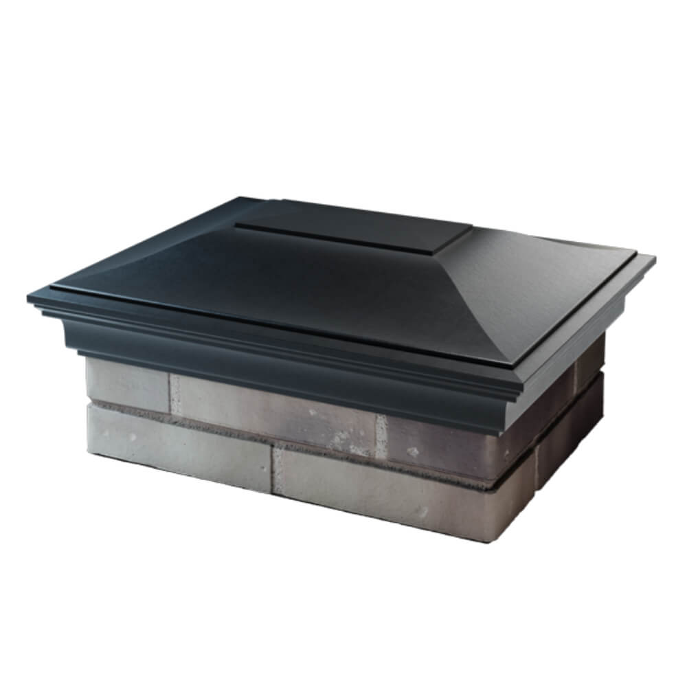 Колпак Zking Монблан Черный на столб 2х1.5 кирпича (515х385мм) в Клину фото