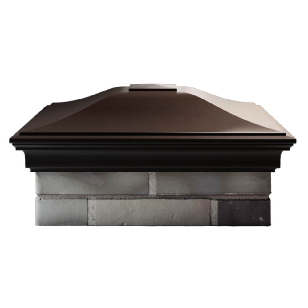 Колпак Zking Монблан Коричневый на столб 2х2 кирпича (515х515мм) в Клину фото