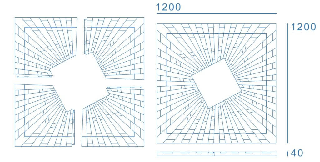 Приствольная решетка для дерева ZKING ATMOSPHERE 1.2х1.2м Черная в Клину фото