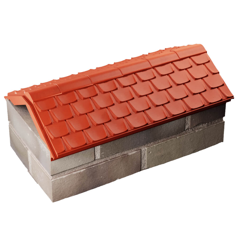 Парапет Zking Эльбрус Красный с посадкой на 1 кирпич (255мм) в Клину фото