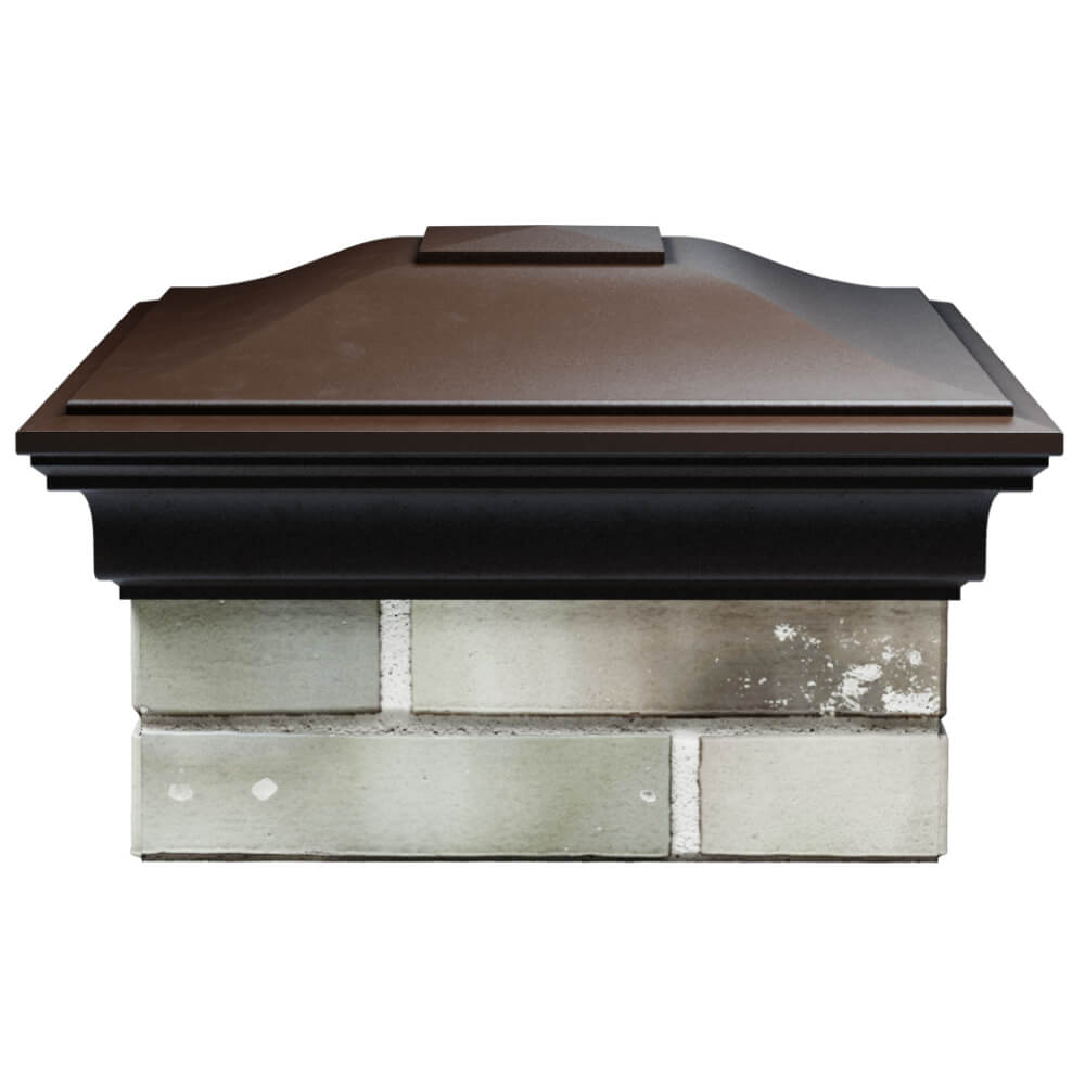 Колпак Zking Монблан Коричневый на столб 1.5х1.5 кирпича (385х385мм) Клин фото