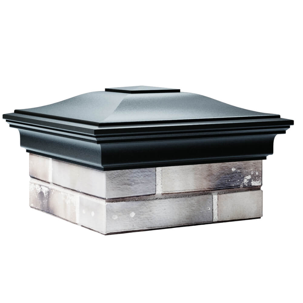 Колпак Zking Монблан Черный на столб 1.5х1.5 кирпича (385х385мм) в Клину фото