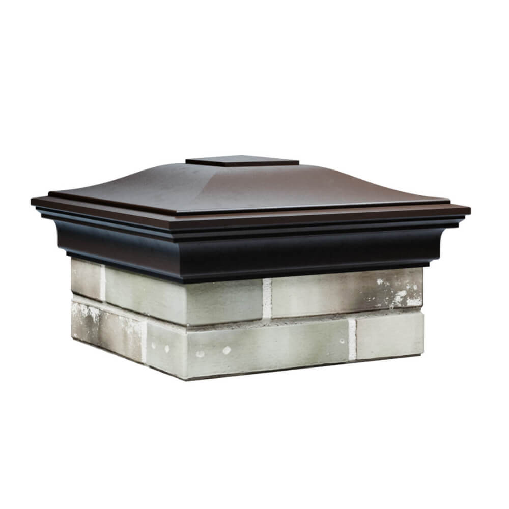 Колпак Zking Монблан Коричневый на столб 1.5х1.5 еврокирпича 0.7НФ (355х355мм) в Клину фото