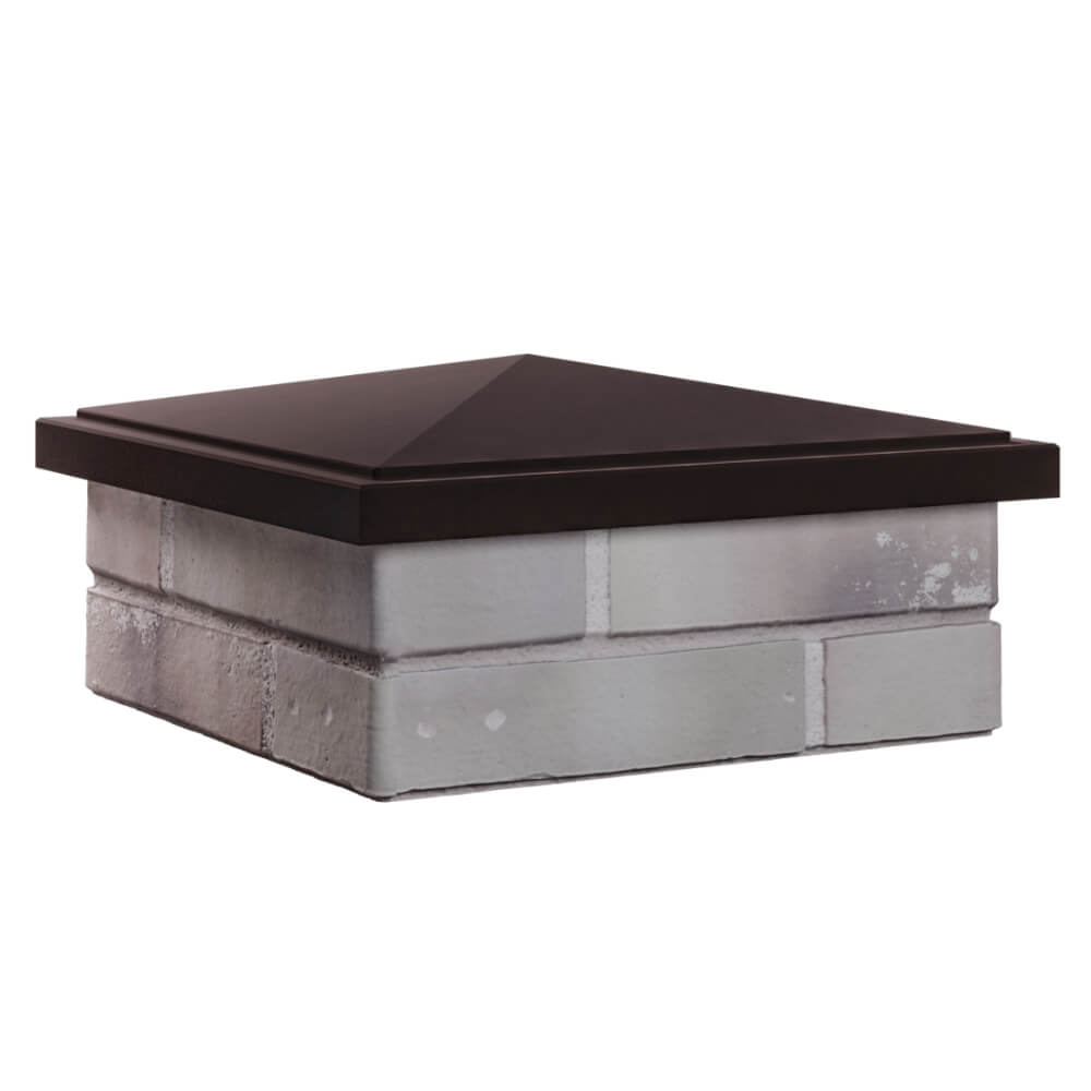 Колпак Zking БонаМоно Коричневый на столб 1.5х1.5 кирпича (385х385, 400х400мм) в Клину фото