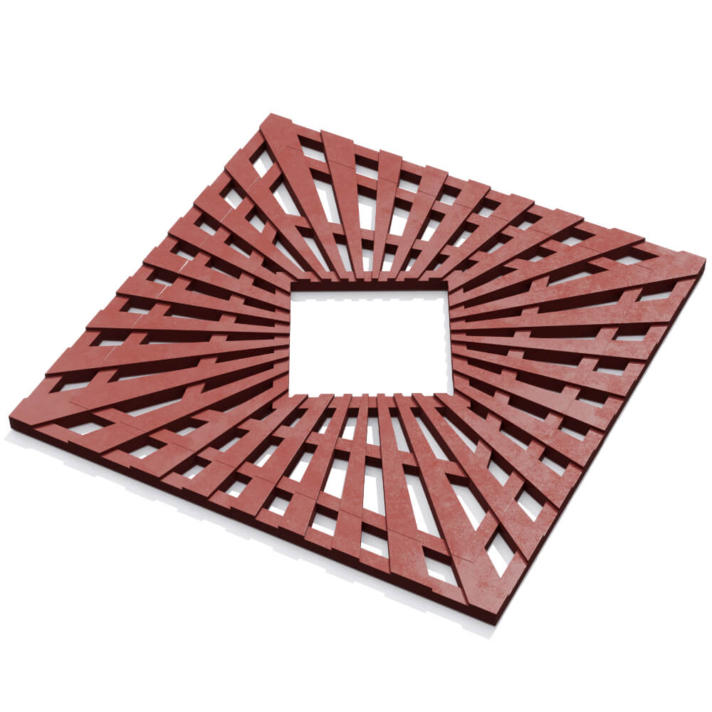 Приствольная решетка для дерева ZKING ATMOSPHERE 1.2х1.2м Красная в Клину фото