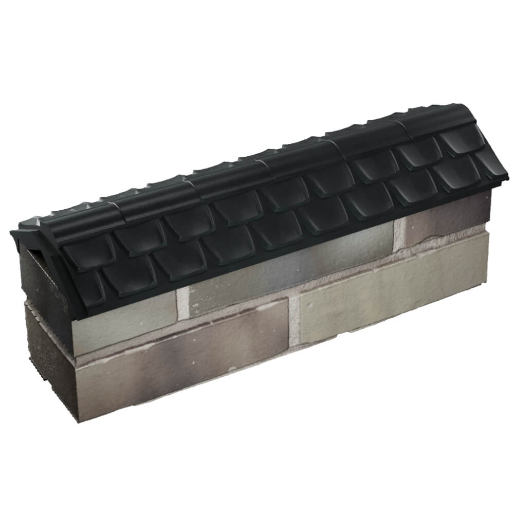 Парапет Zking Эльбрус Черный с посадкой на 0.5 кирпича (130мм) в Клину фото