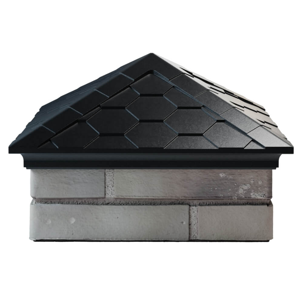 Колпак Zking Эверест Черный на столб 1.5х1.5 кирпича (390х390мм) Клин фото