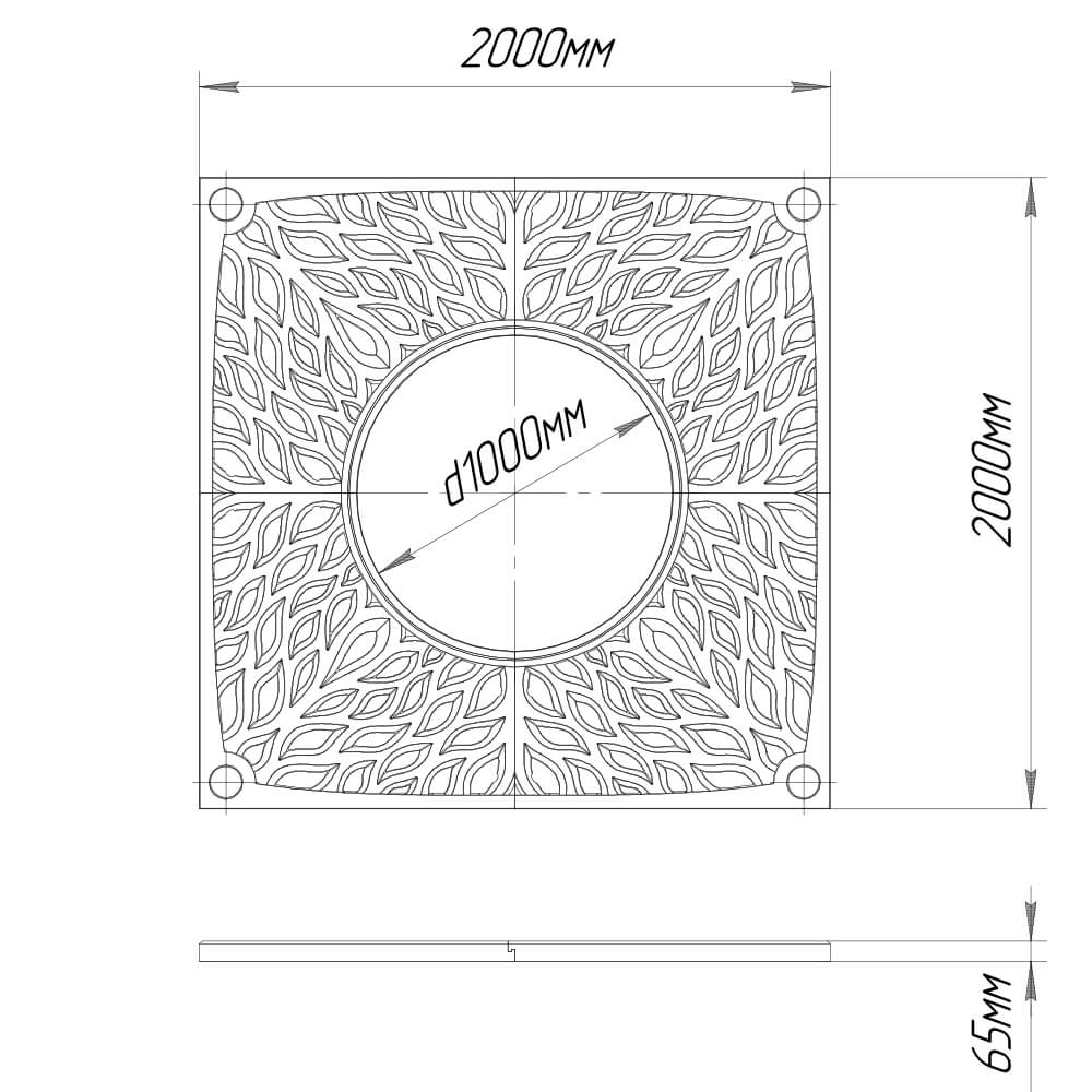 Приствольная решетка для дерева ZKING CRUST 2х2м Черная в Клину фото